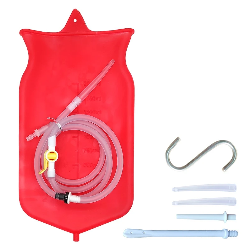

Silicone Bidet 2L Large Capacity Household Portable Milk Coffee Enema Bag with Scale Cleaner