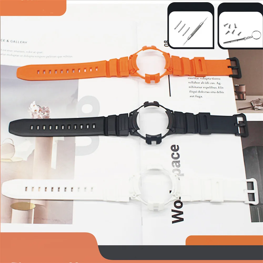 

Resin Watchband Strap for Casio G-SHOCK MCW-100 MCW-100H Sport Watch Band Straps Bracelet Case Cover Belt Accessories