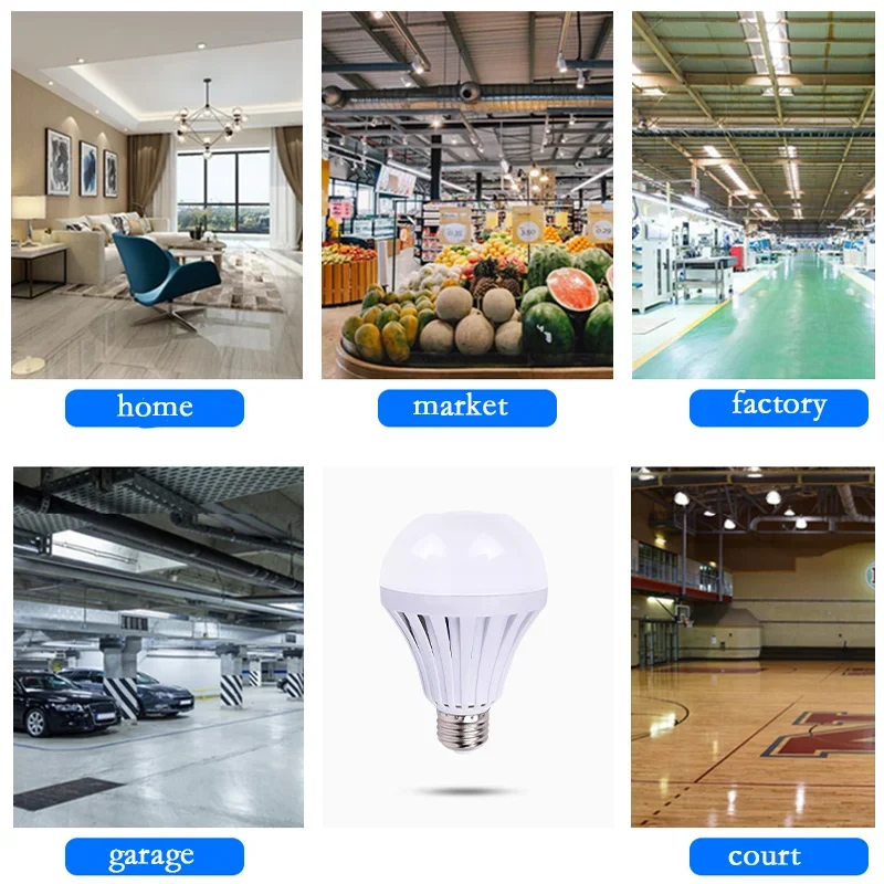 E27 Energy Saving Intelligent Emergency Rechargeable Lamp Household LED Bulb 15W LED Emergency Light Led Bulb Lighting Lamp