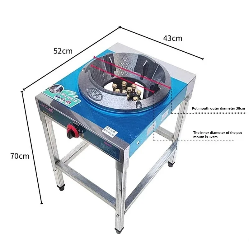 Commercial Low-pressure Energy-saving Fierce Fire Stove Outdoor Camping Cooking Gas Cooktop Stainless Steel Liquefied Gas Stove 6