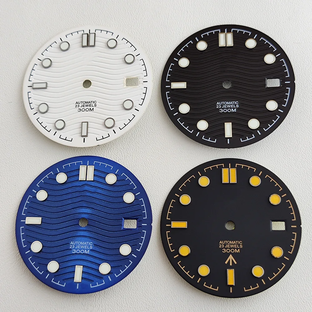 

31.0mm NH35 NH36 dial watch dial S dial blue/green luminous suitable for NH35 NH36 movements watch accessories repair tool