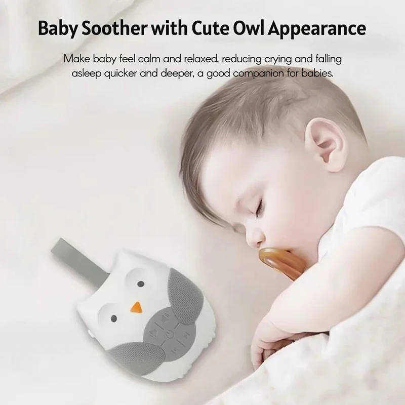 Portable Owl White Noise Machine Baby Soothing Soothing Sleep Aid Device Compact Baby Music Sleep Device Music Player white noise machine baby music box