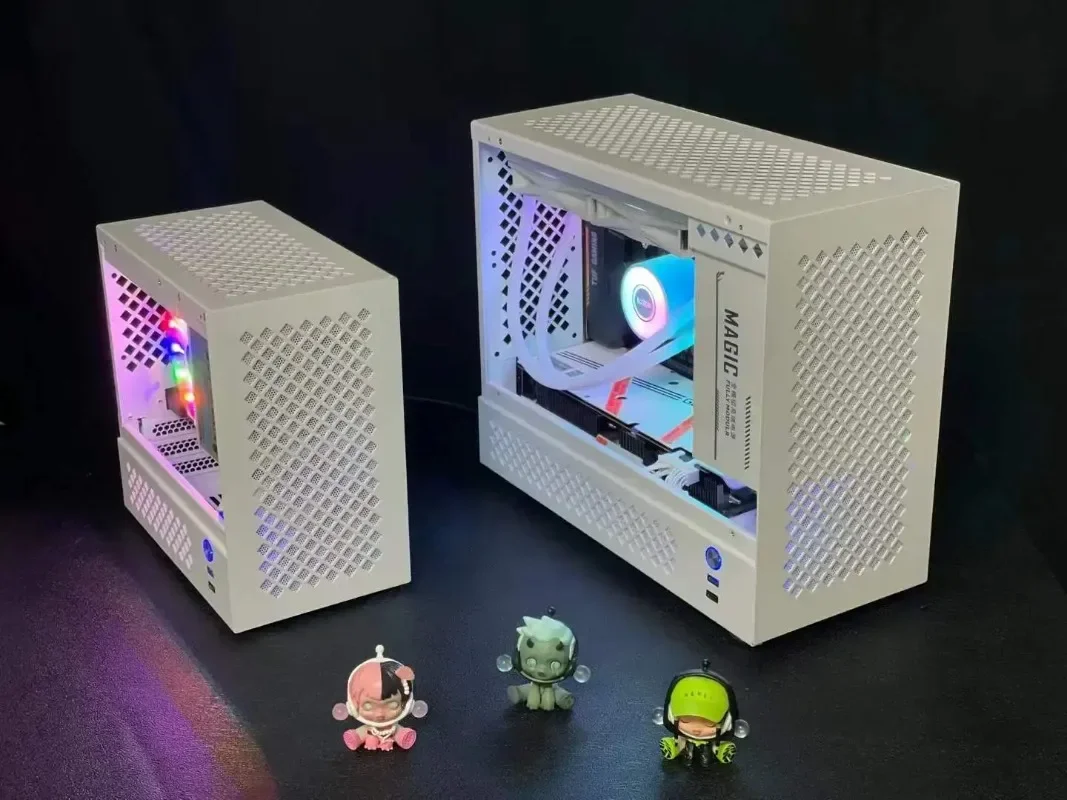 S30 컴팩트 MATX 마더보드 SFX 전원 플러그 독립 비디오 카드, 데스크탑 측면 투명 미니 게임 소형 섀시, 신제품