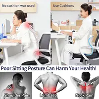 Folding Seat Cushion Sitting Posture Correction Chair Bed Cushion Back Lumbar Support for Kids Adults Office Back Pain Relief 2