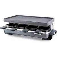 Swissmar KF-77040 Classic 8-Person Raclette with Reversible Cast Iron Grill Plate/Crepe Top, Black 1
