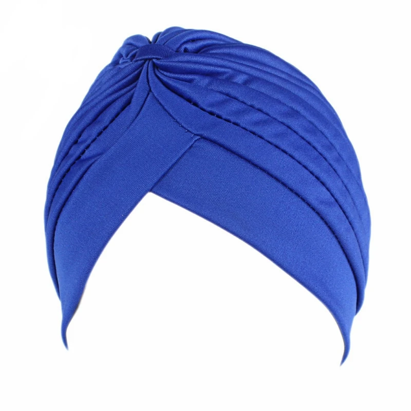 

Women Men Turban Head Wrap Band Chemo Bandana Hijab Pleated Indian