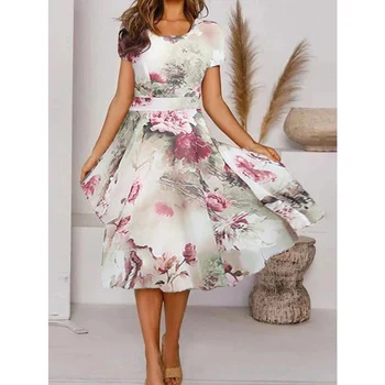 Oversized Tank Bohemian Dress For Women 2023 Plus Size Summer Autumn Floral Long Skirt Female Clothing Sexy Evening Party Vintag 1