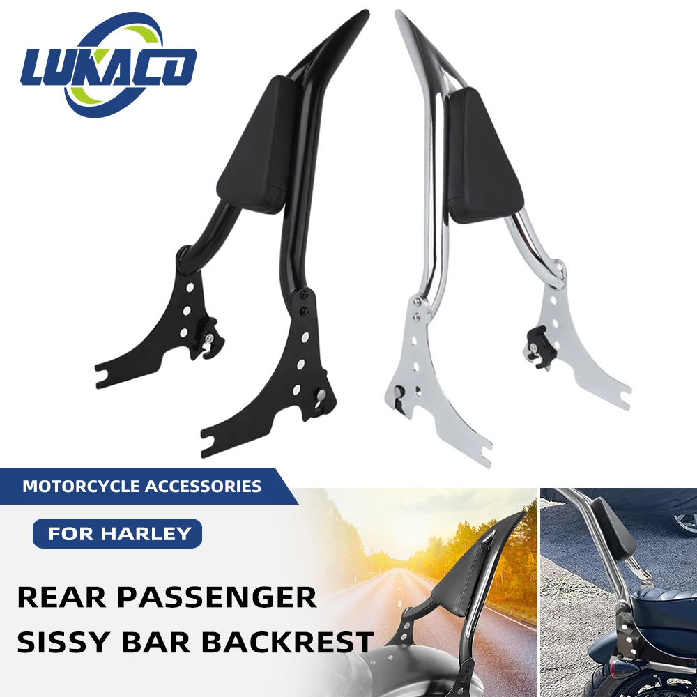 

Motorcycle Detachable Rear Passenger Sissy Bar Backrest W/Cushion Pad For Harley Sportster XL 1200 883 72 48 Iron XLH 2004-2022