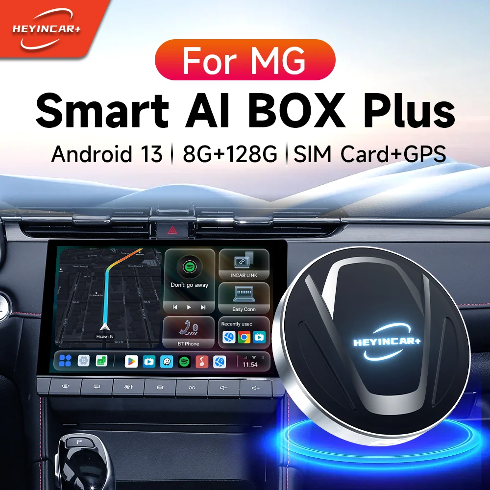 2024 HEYINCAR Android 13 8 ГБ + 128 ГБ Smart ai tv box Plus для MG ZS EV MULAN MG4 MG5 EHS MARVEL R MAXUS для Netflix для YouTube