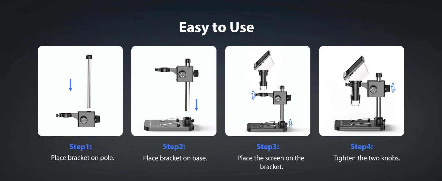 4.3'' IPS Coin Microscope 1000X Magnification Digital Microscope for Adults 8 LE
