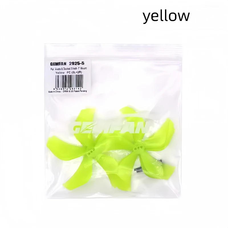 Lot de 4 hélices GEMFAN 2925-5 pour DJI Avata, empilées avec emballage d'origine