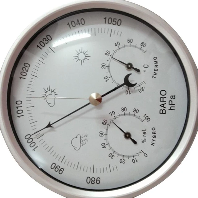 Barometro analogico a parete termometro igrometro Monitor di umidità della  temperatura misuratore di pressione atmosferica dell'aria per uso domestico  - AliExpress