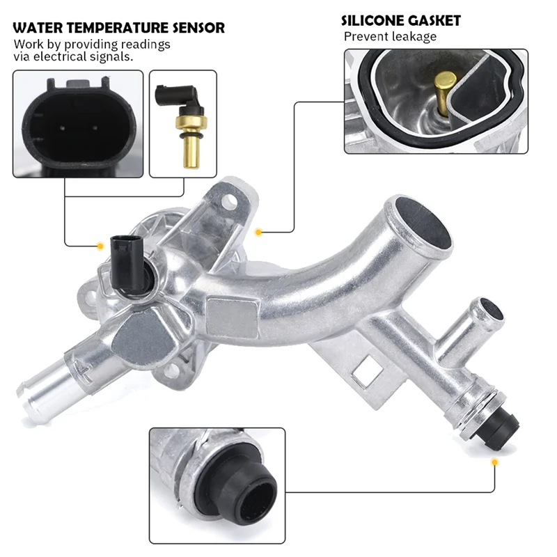 25193922 Thermostat Housing Water Pump Outlet Fits For Chevrolet Cruze Sonic Trax Buick Encore 1.4T 55565334 1338030
