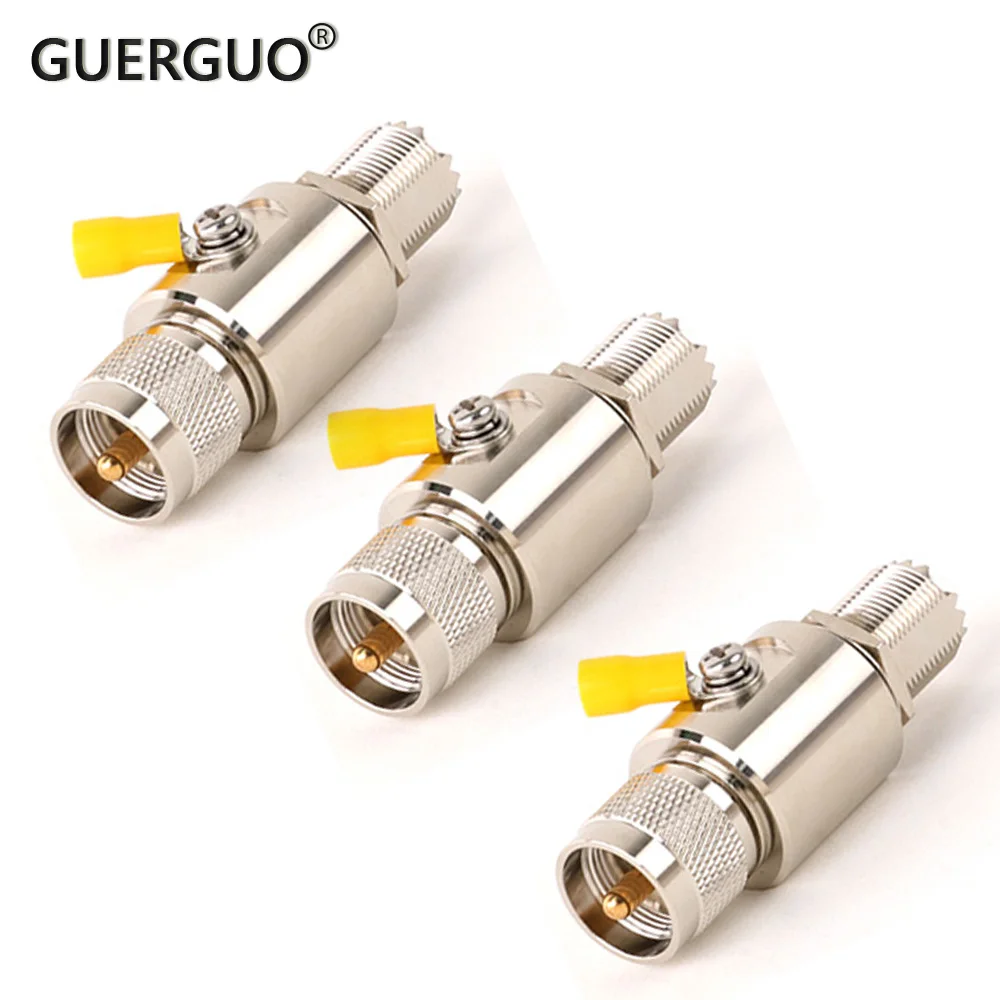 Protector Communication Rf Arrester Sl16-Jk Pl259 Uhf Maschio A So239 Uhf Femmina Sky Feed Arrester Protezione Contro I Fulmini Uhf Surge