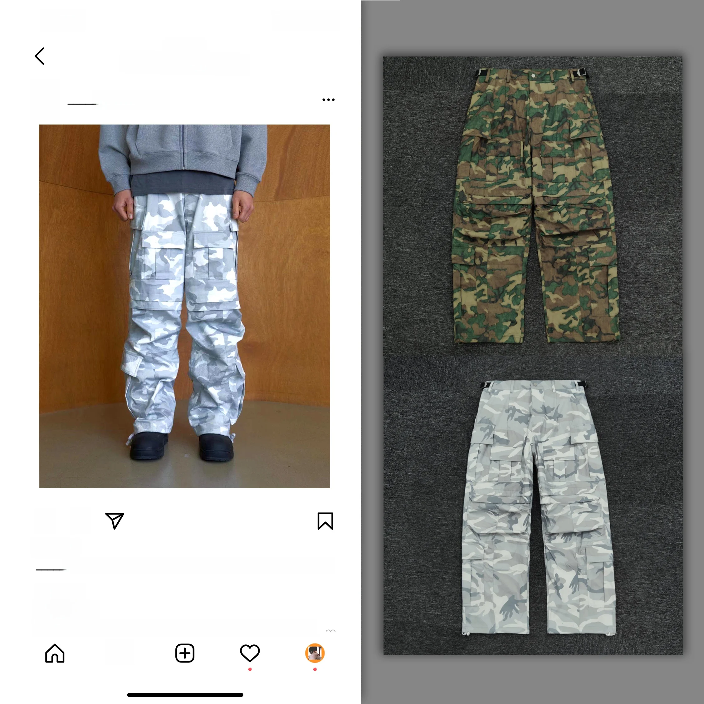 パンツ far archive camo buggy pants 2 BOTTOM - WAVE AREA COMPANY