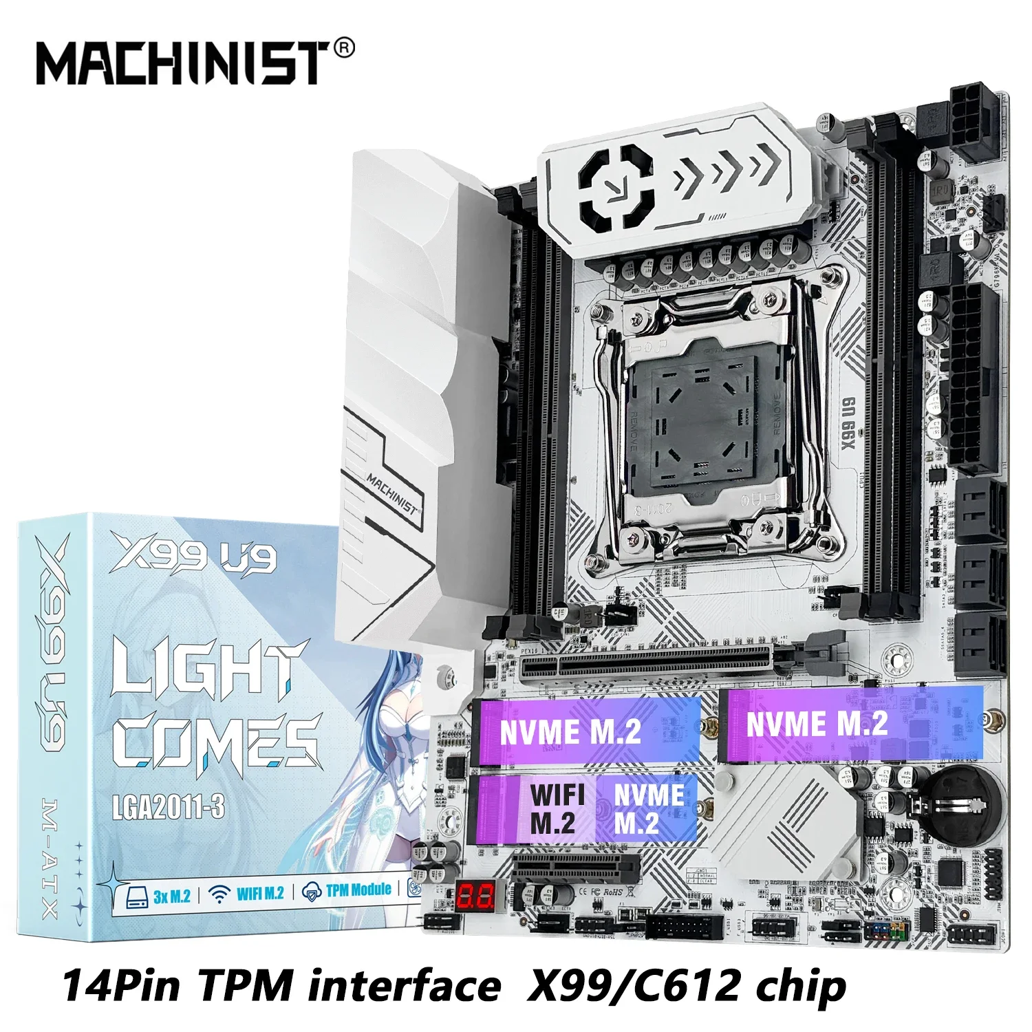 MACHINIST X99 U9 C612 칩셋 탑재, DDR4 4채널 램 지원, LG..