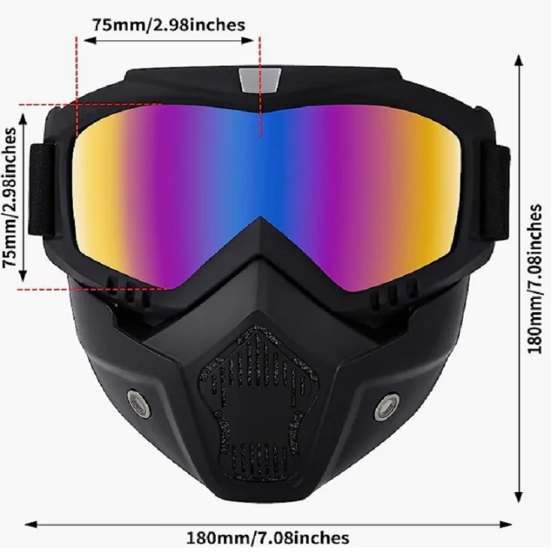 Gel Blaster Full Mask Detachable Masks Tactical Mask with Goggles Compatible with Nerf Rival, Apollo, Zeus, & Artemis Blasters 3
