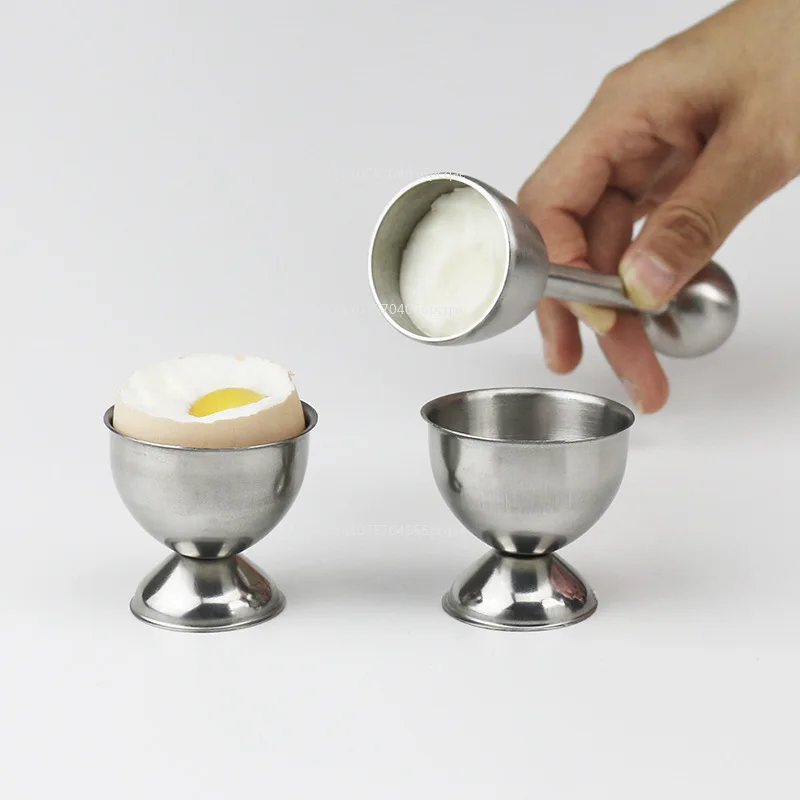1PC Egg Holder Stainless Steel Eggs Cup Stand Tool Caviar Cup Breakfast Egg Holder Eggs Supplies Kitchen Accessories De Cocina