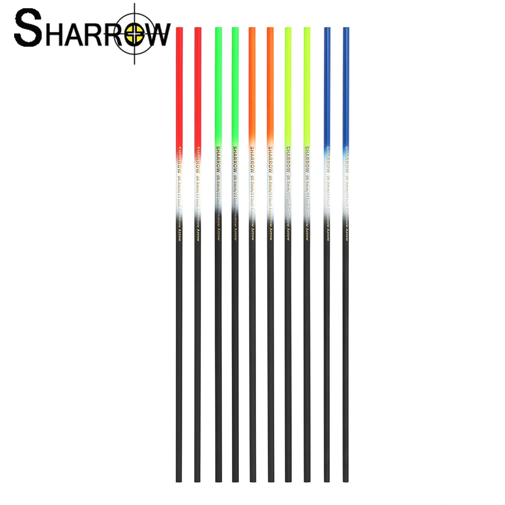 10PCS/12PCS Mixed Carbon 16-22inches Short Arrow Shaft ID 7.6mm OD 8.8mm  Arrows DIY Crossbow Bolt Archery Accessorie 10pcs clamps original for baofeng bf 888s belt clip for bf 666s bf 888s uv b5 b6 6r retevis h 777 radio walkie talkie accessorie