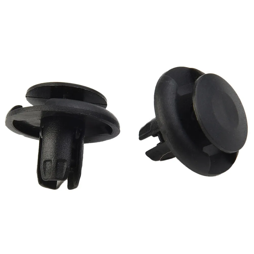 

8mm Hole Plastic Push Pin Accessory Black Convenient For Car Bumper Door Trim Replacement Rivet Fastener Clips Useful