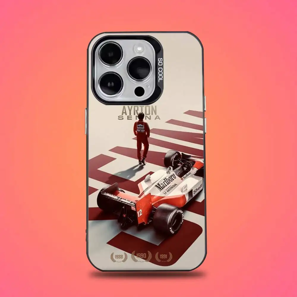 Racing Legend Ayrton Senna Black Matte Anti-Fall Phone Case