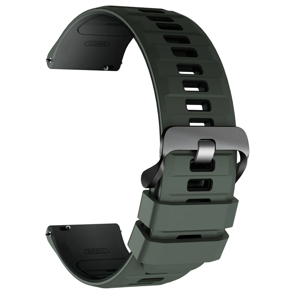 Enhanced Soft Rubber Sports Strap | Premium Replacement Bracelet, 20mm/22mm