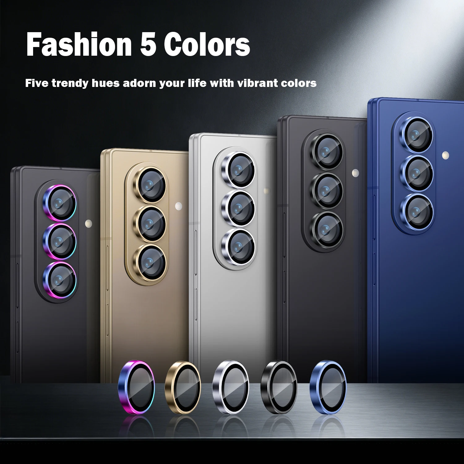 Premium Tempered Glass Phone Camera Lens Protector Set