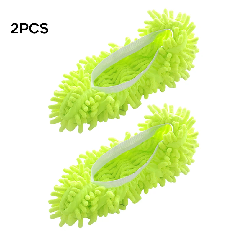 2pcs Multipurpose Dust Mop Slippers Removable Foot Flannel Shoe Cover Floor Cleaner For Home Slipper Cover easy squeeze mop Sweepers & Mops