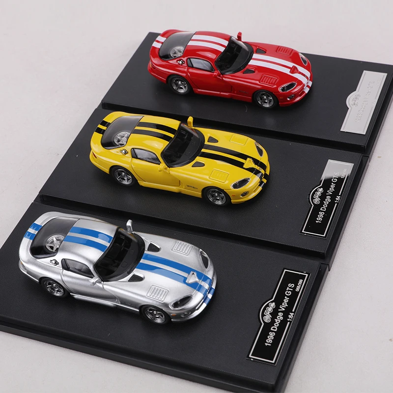 GFCC 1:64 1996년형 닷지 바이퍼 GTS 하드탑 다이캐스트 합금 시뮬레이션 자동차 모형 장난감