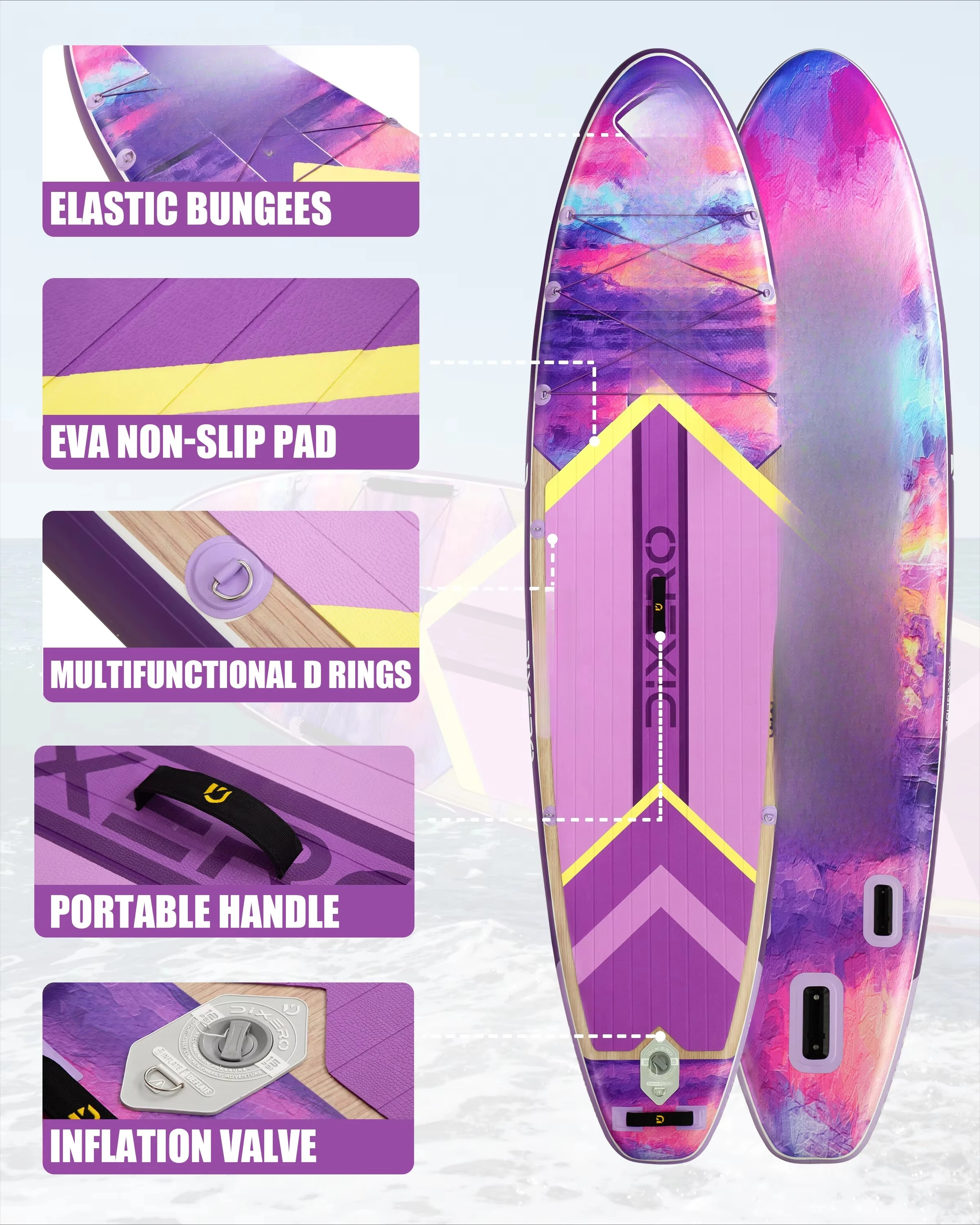Tavola da surf gonfiabile 11' x 33' x 6' - immagine 5