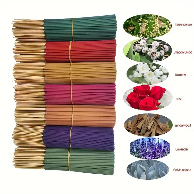 Incense Sticks 30-240pcs Aromatherapy Multiflavor Natural Ideal for Meditation Yoga Massage Holiday Gifts Random Colors