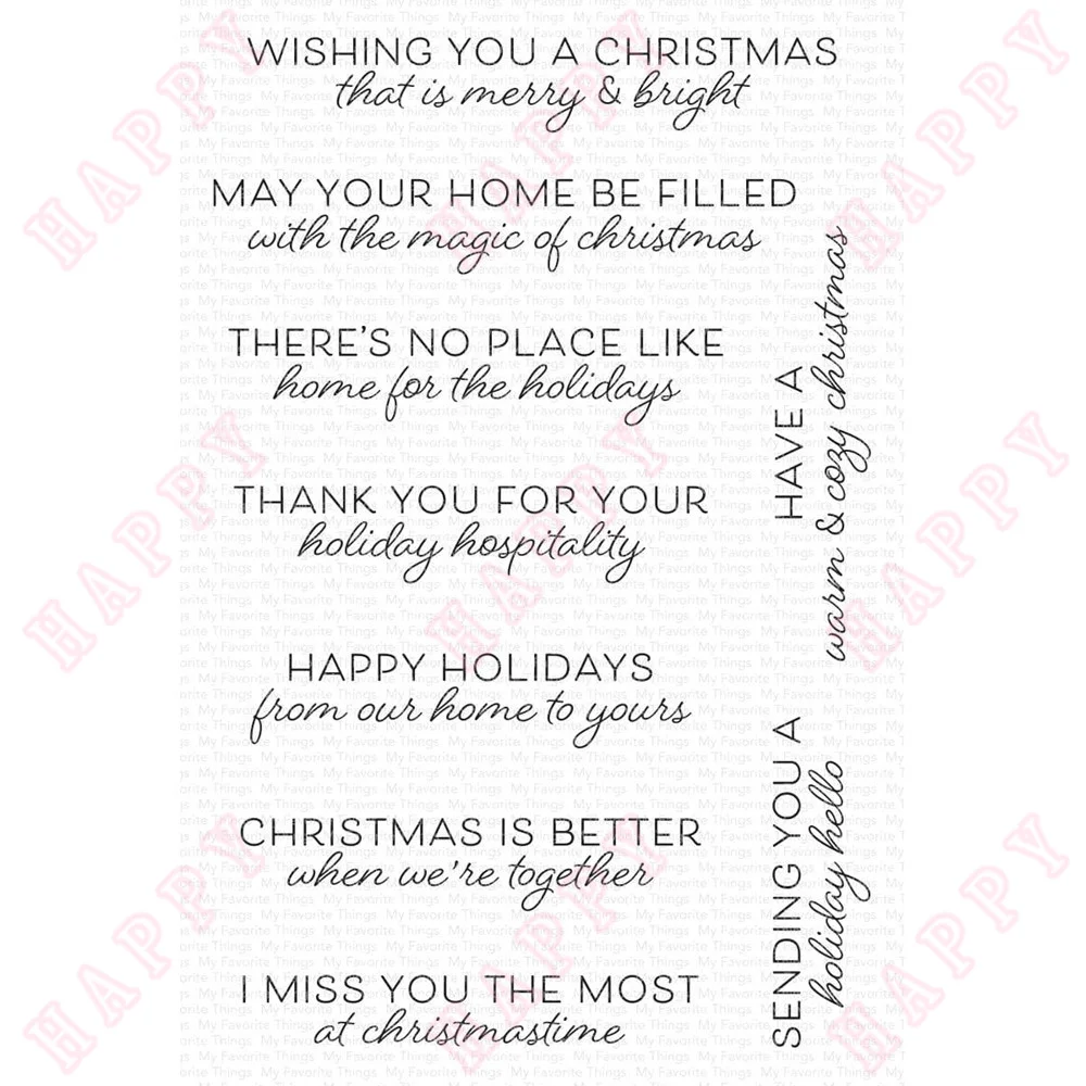 

Clear Stamps Home For The Holidays DIY Scrapbooking Paper Craft Handmade Making Album Card Embossing Template For 2022 Arrivals
