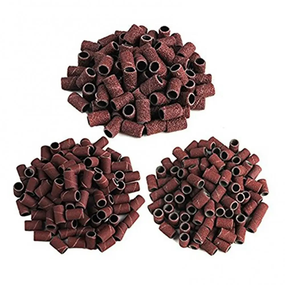 100Pcs Sanding Band Drill File Machine Bits Grinding Ring Nail Art DIY Tool Set Sand Bands Bits 80 nail art tools nail drill bit nail drill bits nail drill nail drill set nail drill kit