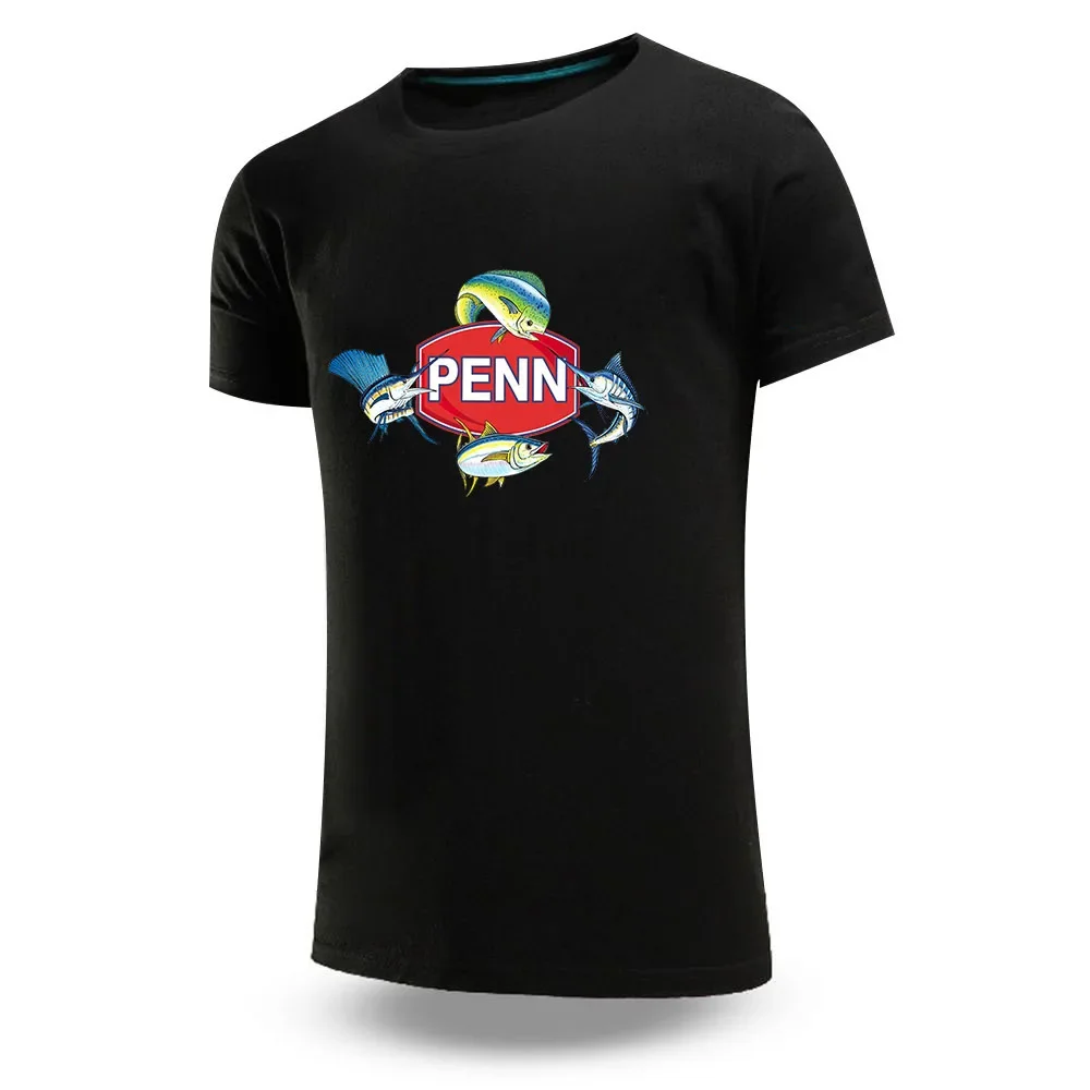 Penn Fishing Reel 2024 Men's Summer New Logo Print Casual Loose T