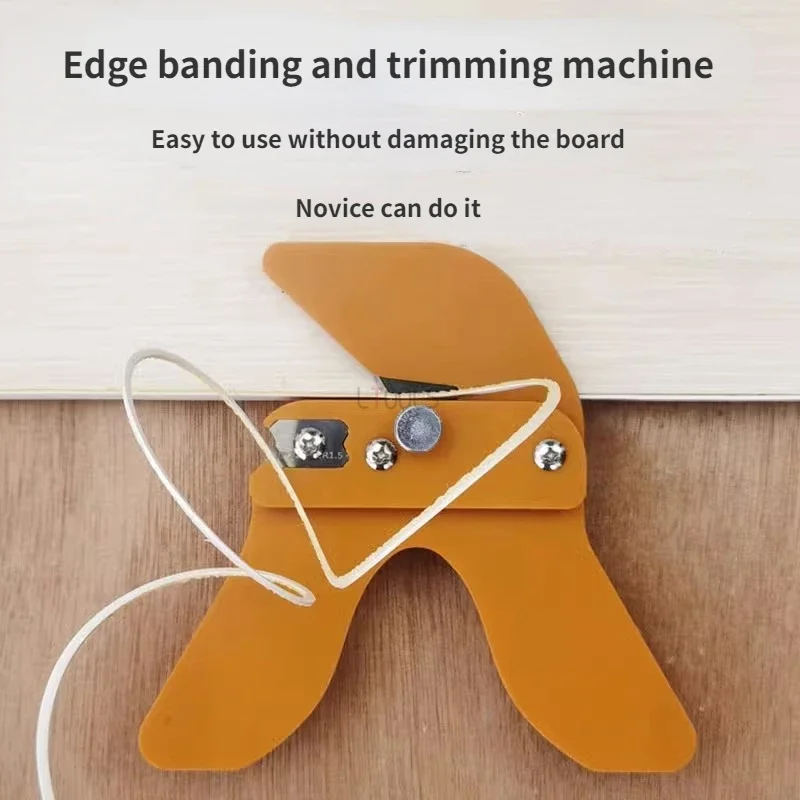 New Edge Banding and Trimming Machine Unpainted Board Woodworking Manual Buckle Scraping Tool Trapezoid Woodworking Manual Tool for trimmer machine edge guide positioning cutting board tool hole opener woodworking router circle milling groove tool