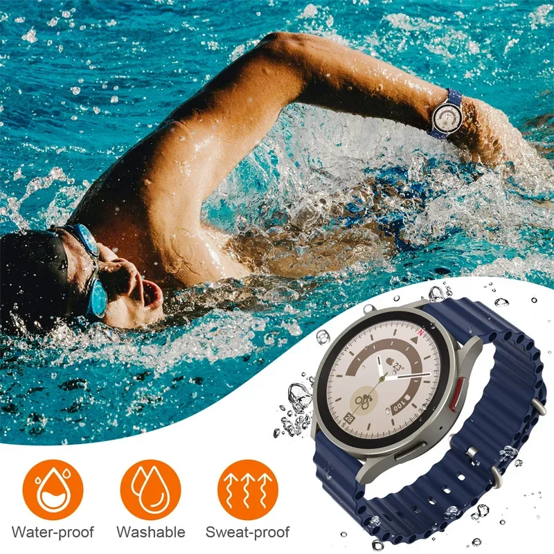Ocean Silicone Watch Band - Premium 22mm/20mm Bracelet Strap