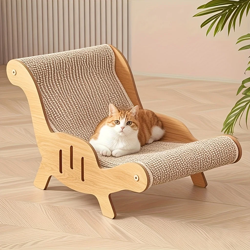 1pc Sturdy Sisal Rope Cat Scratcher Chair  Durable Scratch-resistant Casual Sofa with a Sturdy Structure and High quality Large