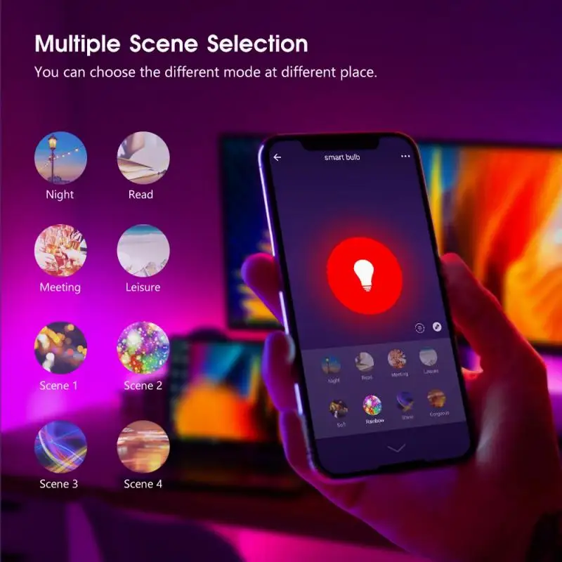 Tuya WiFi Smart Led Bulb BR30 13W E26 100-240V RGB Light Smart Home LIfe APP Control Works Alexa Google Home