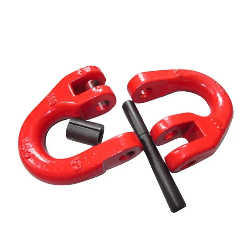 1.12T-12.5T G80 Butterfly Shaped Clamp Chain Connection Hoisting Buckle Double Ring Rigging Industrial Grade Forged Alloy Steel
