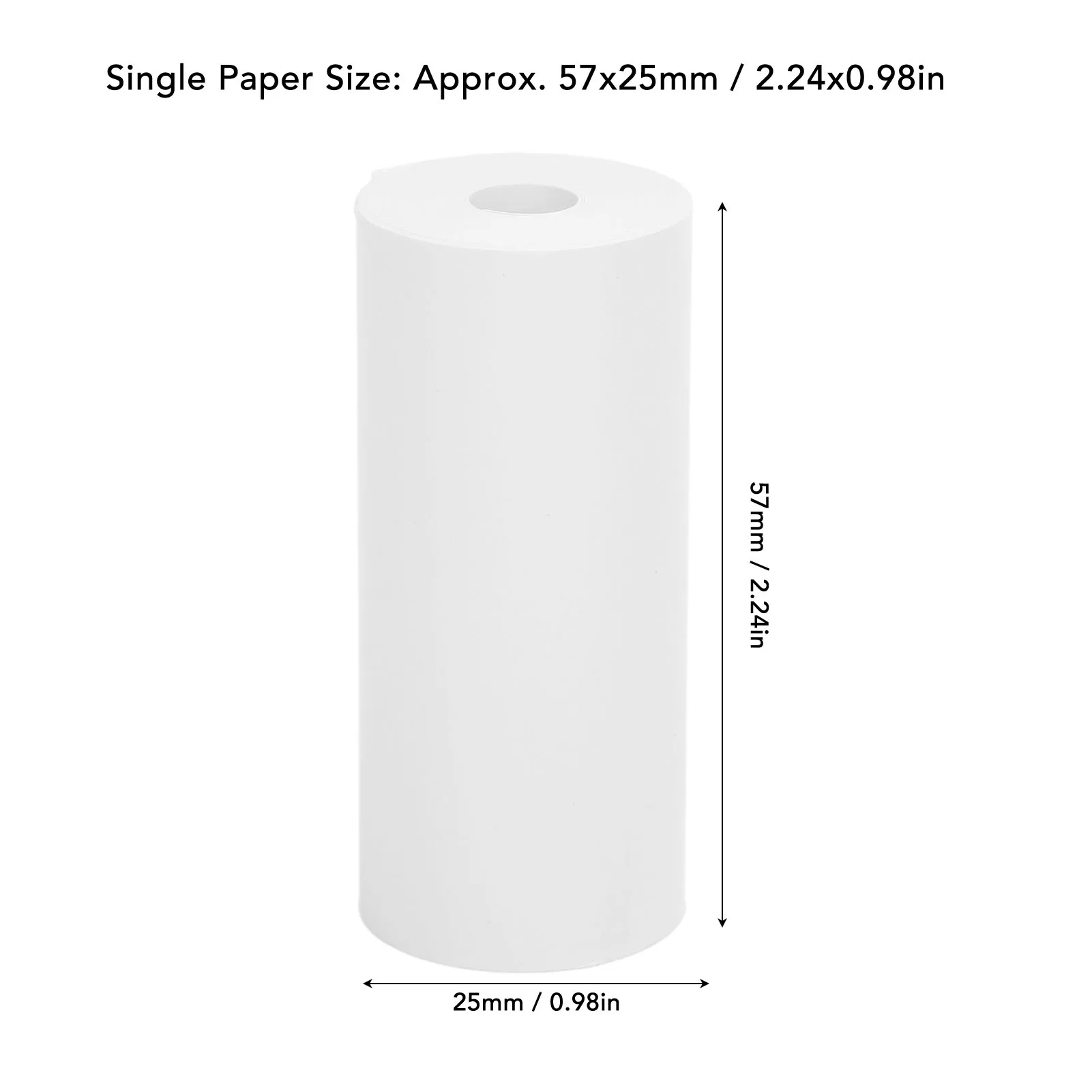 Premium Thermal Print Paper Rolls – 10-Pack of 57x25mm Instant Camera Refill Rolls