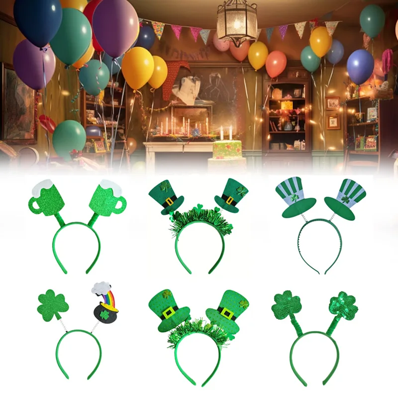 

Праздник Святого Патрика, декоративные костюмы, головные уборы, счастливый ирландский клевер, праздничные аксессуары, фотографии, реквизиты, принадлежности для вечеринок.