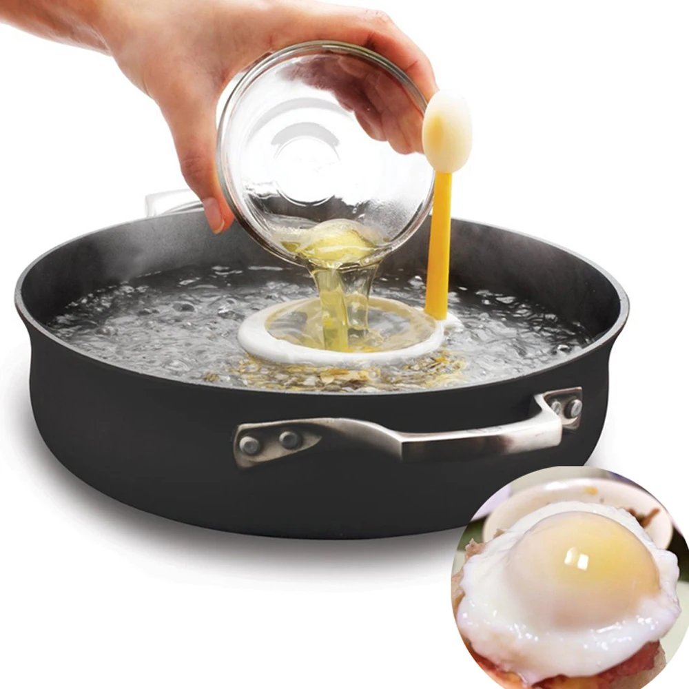 Egg Poacher Mold Creative Egg Boiler Steamer Mini Home Kitchen Cooker Gadgets Small Cooking Tools 1PC,egg cooker,egg boiler mold cup,egg poacher,silicone egg poacher