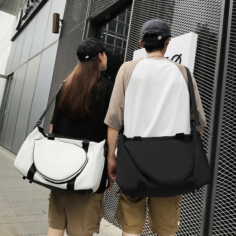 Handbag Badminton Bag 2023 NEW Large Capacity Storage Bag Solid Color Zipper Leisure Sports Tennis Body-building Trend All-match