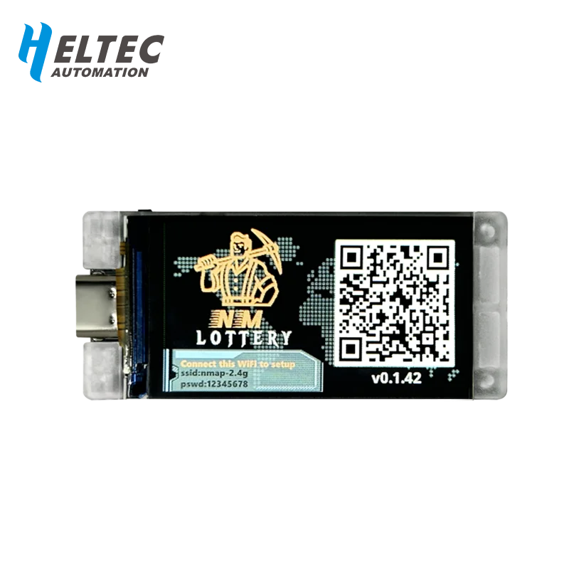 Bitcon Nerd Miner BTC Crypto Solo Lottery 310KH/s Heltec Vision Master T190 Win BTC with Low Power Consumption WiFi Connection