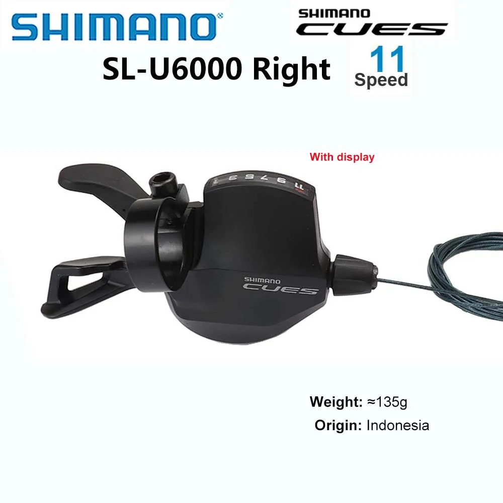 Shimano Leva del cambio Cues Rapidfire Plus U4000-9R, Nero Bikeinn