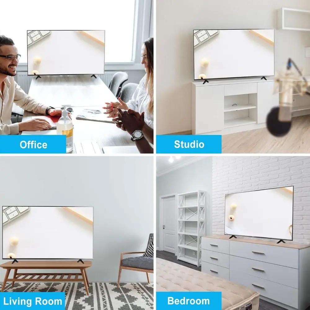 New Universal TV Base Stand Legs With Screws Black Television Tabletop Foot Pedestal Feet Bracket Living Room