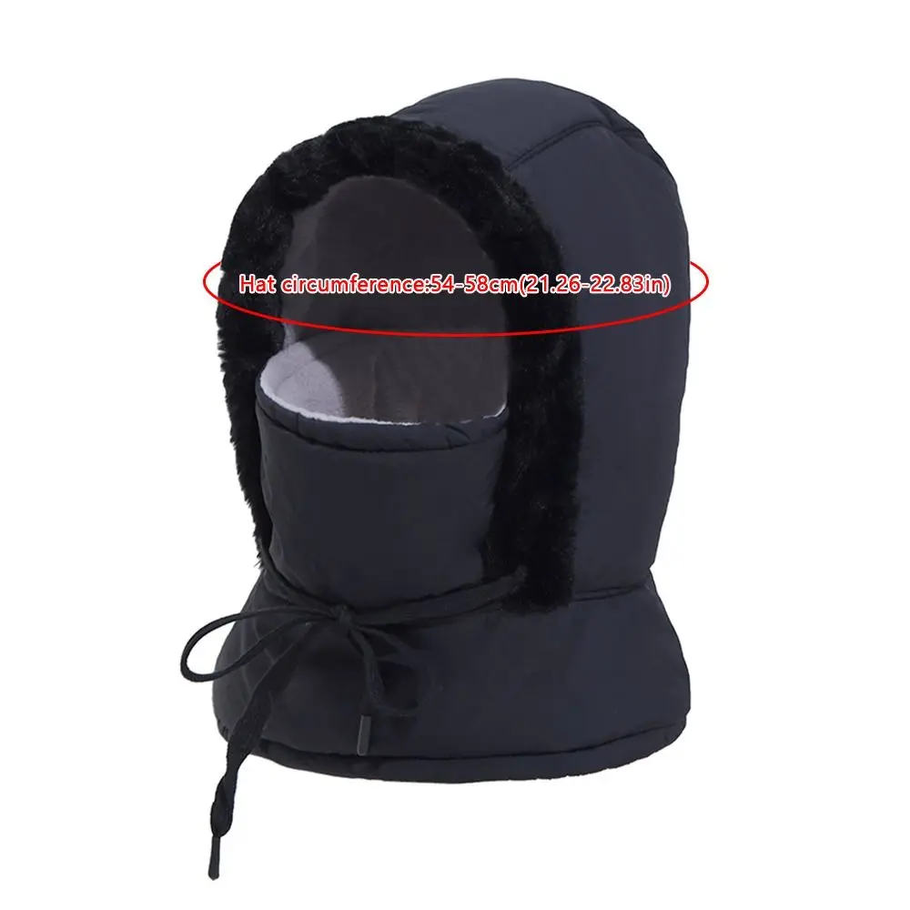 Neck Warmer Down Cotton Balaclava Ski Mask Warm Windproof Warm Hat Dustproof 4-in-1 Ear Protection Hat Unisex