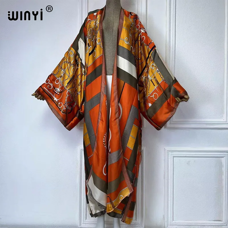 Printed Maxi Dress Kimonos African Dresses Flowy Cardigans Beach Outfits  Blue A | eBay