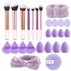 Pink Makeup Kit: Complete Brush Set with Beauty Blender - Perfect Gift (27pcs)