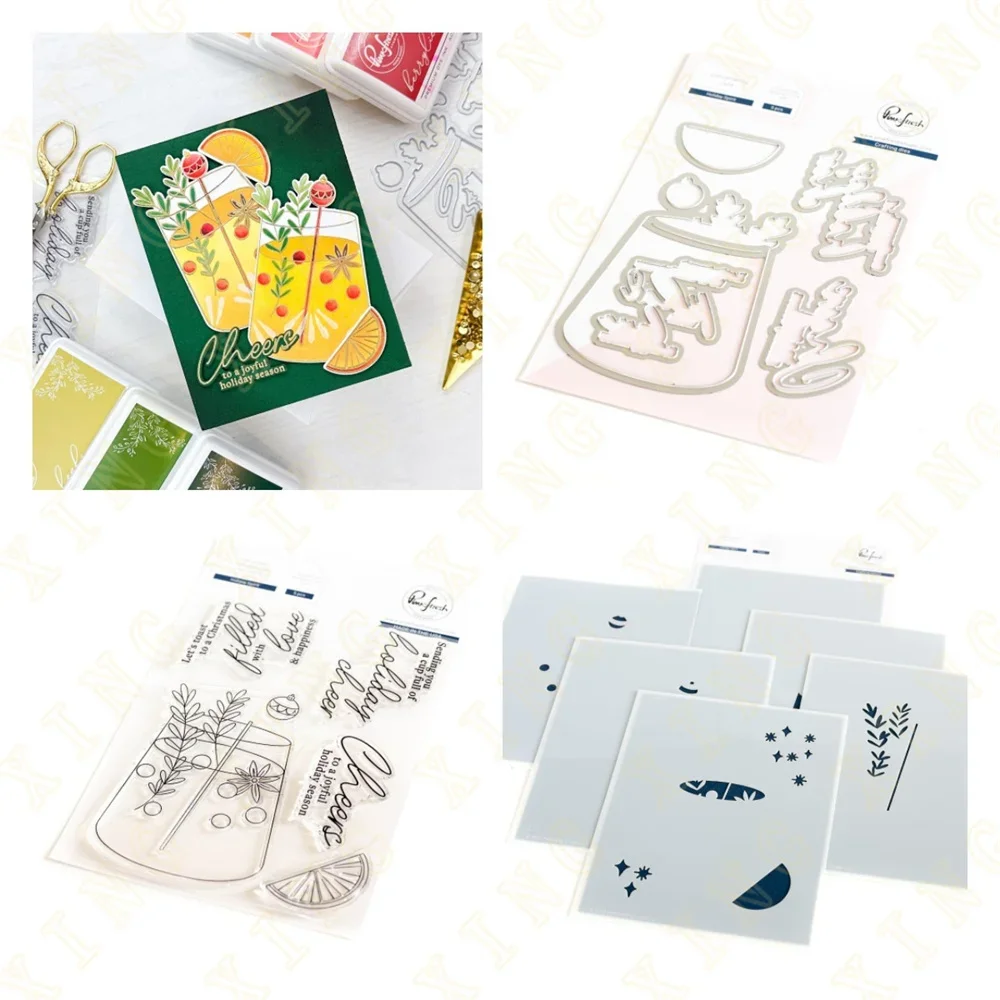 

New Metal Cutting Dies and Stamps Stencil for Holiday Spirit Scrapbooking Album Decoration Craft for DIY Greeting Card Making